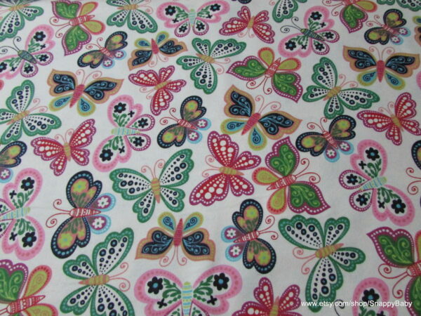 Bright Floral Butterfly Flannel
