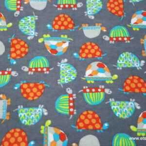 Bright Patterned Turtles Flannel