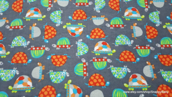 Bright Patterned Turtles Flannel