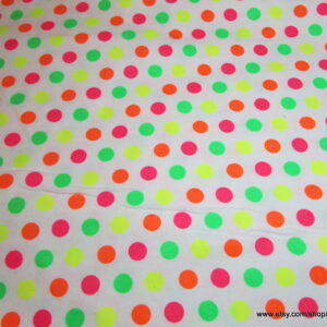 Dots Neon Flannel Fabric by the yard