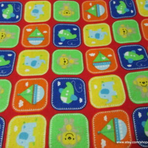 Playpen Red Flannel Fabric