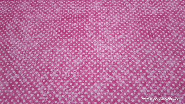 Quilters Flannel Dots on Pink Flannel Fabric