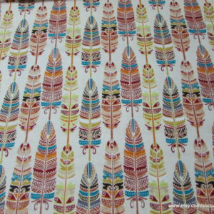 Southwestern Feathers Flannel Fabric