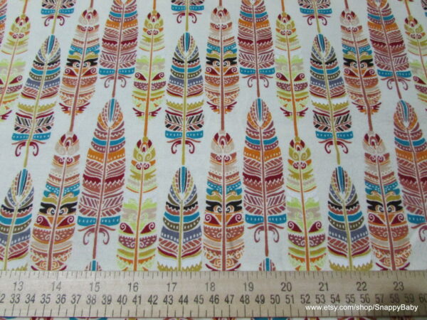 Southwestern Feathers Flannel Fabric