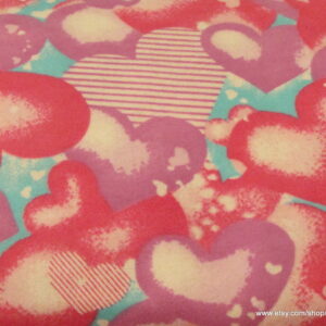 Valentine Pink Hearts Flannel Fabric