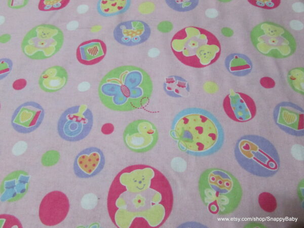 Welcome Baby Pink Flannel Fabric