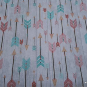 Arrows on Wood Flannel Fabric