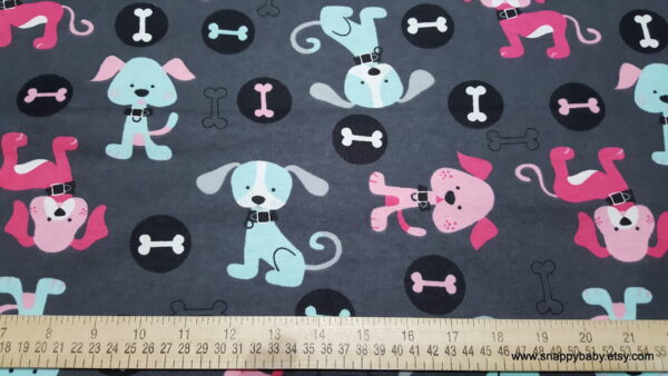 Curious Pup Flannel Fabric