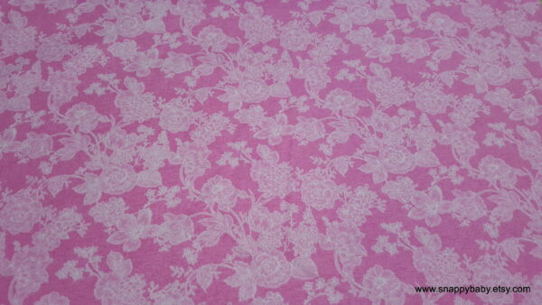 Emma White Floral Flannel Fabric