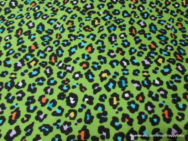 Green Cheetah Flannel Fabric