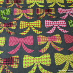Neon Bows Flannel Fabric
