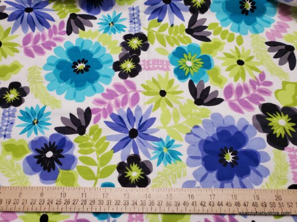 Painted Floral Flannel Fabric