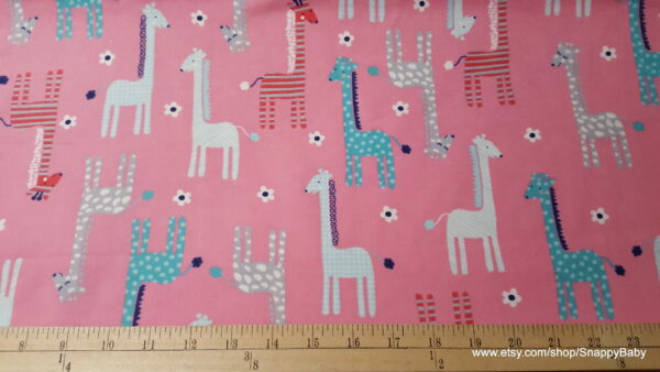 Patterned Giraffes Flannel