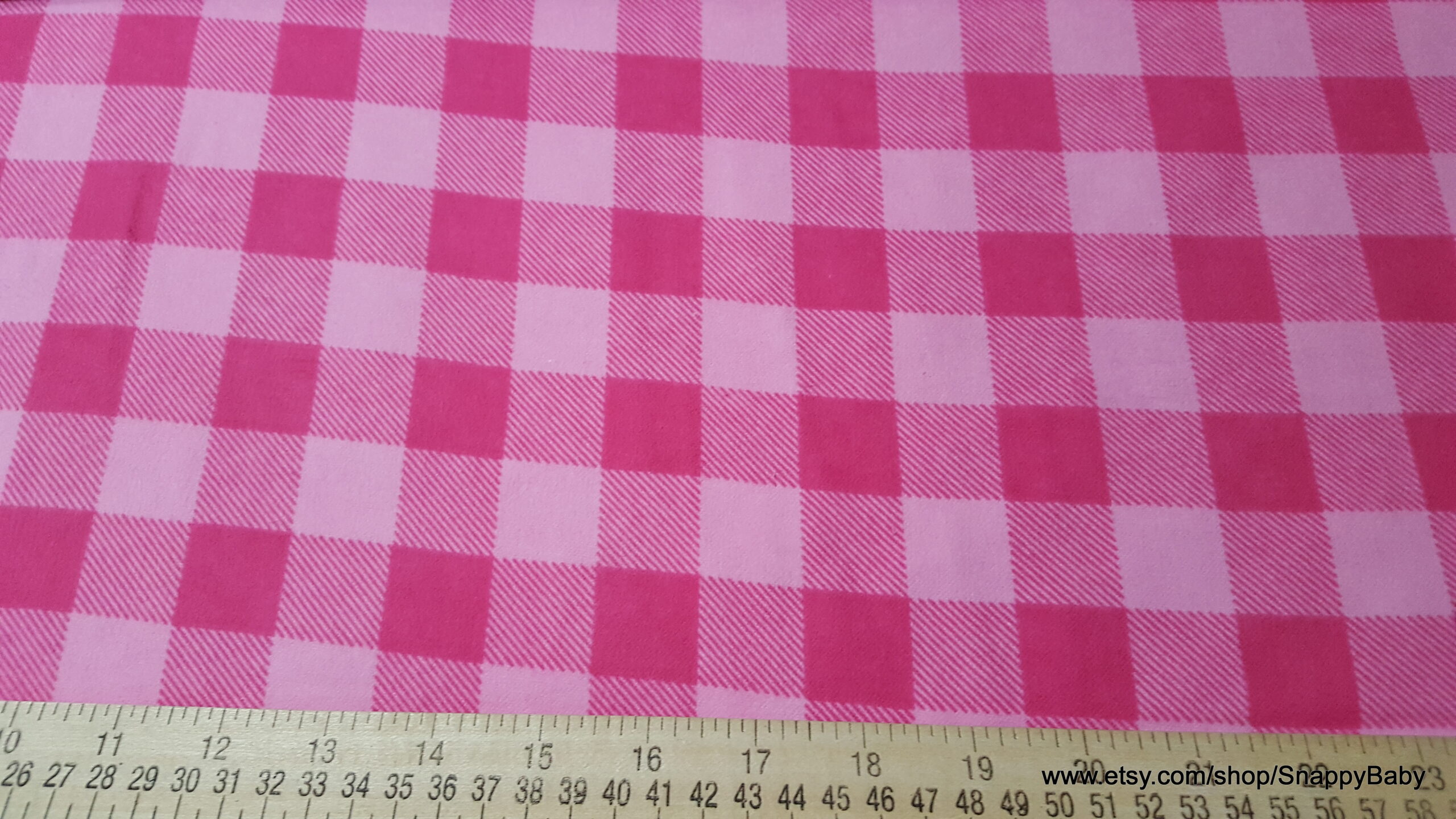 Flannel Fabric - Pink Buffalo Check - By the yard - 100% Cotton Flannel -  Merchlet