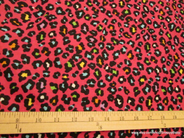 Pink Cheetah Flannel Fabric