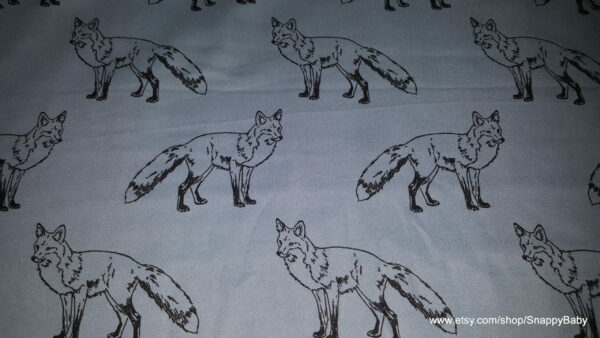 Sketched Fox Blue Flannel