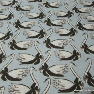Swan Pearls Flannel Fabric