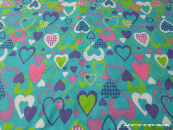 All My Love Aqua Flannel Fabric