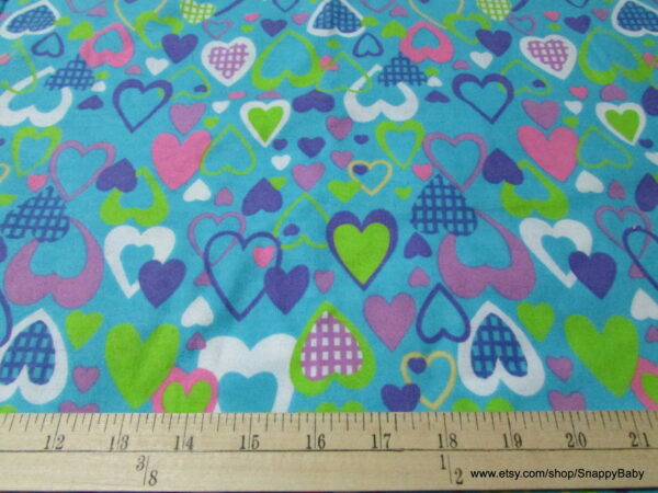 All My Love Aqua Flannel Fabric
