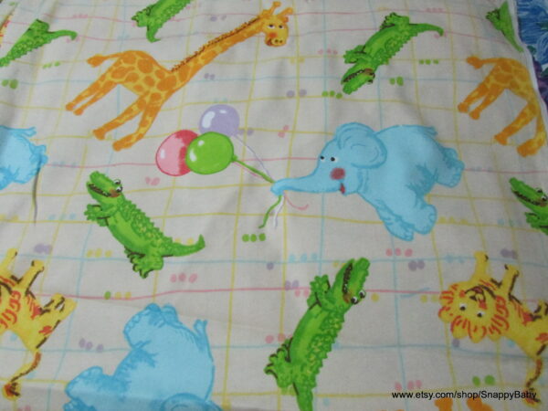 Animals and Balloons Party Flannel Fabric