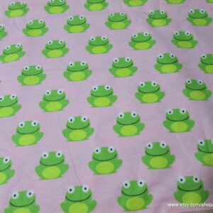 Bubblegum Frog Flannel Fabric