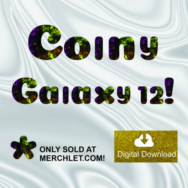 Coiny Galaxy 12 Letter Number Clipart