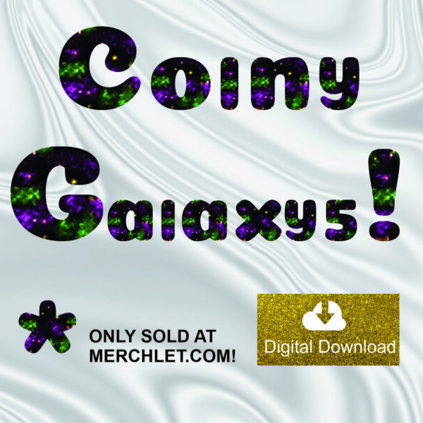 Coiny Galaxy 5 Number Letter Clipart