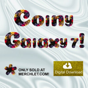 Coiny Galaxy 7 Number Letter Clipart