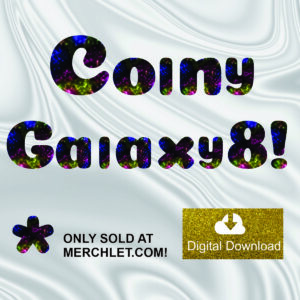 Coiny Galaxy 8 Letter Number Clipart