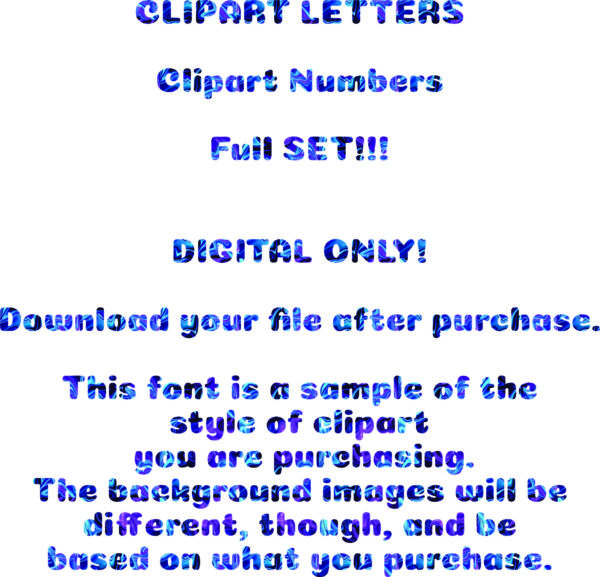 Coiny Letters Number Clipart
