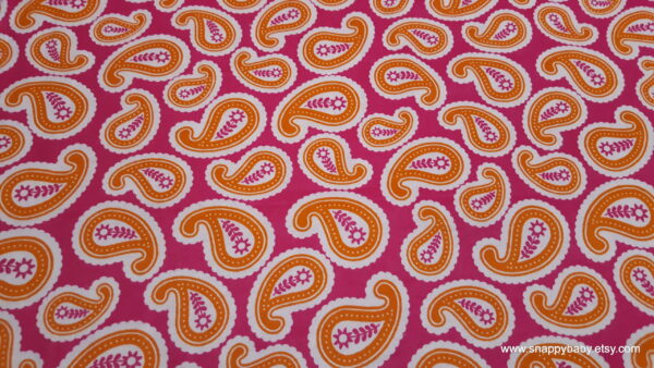 Floral Paisley Pink Flannel Fabric