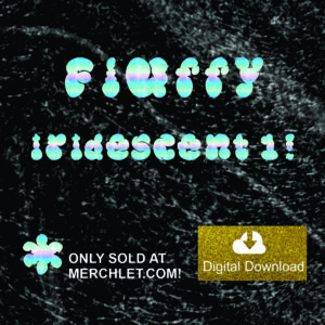Fluffy Iridescent 1 Letter Number Clipart