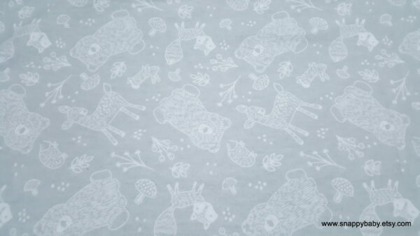 Forest Outline Flannel Fabric