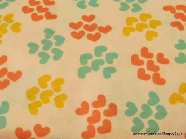 Group of Hearts Flannel Fabric