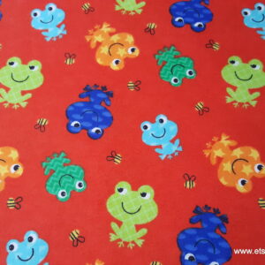 Happy Frogs and Bees Flannel