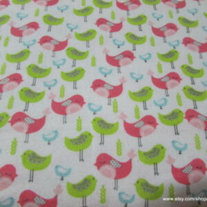 Jungle Birds Flannel Fabric