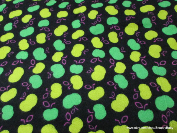 Neon Apples Flannel Fabric