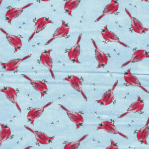 North Carolina Cardinals Tossed Icons on Blue Quilt Cotton Fabric By The Yard