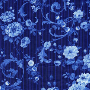 Northcott Blue Porcelain Rose Scroll Quilt Cotton Fabric By The Yard