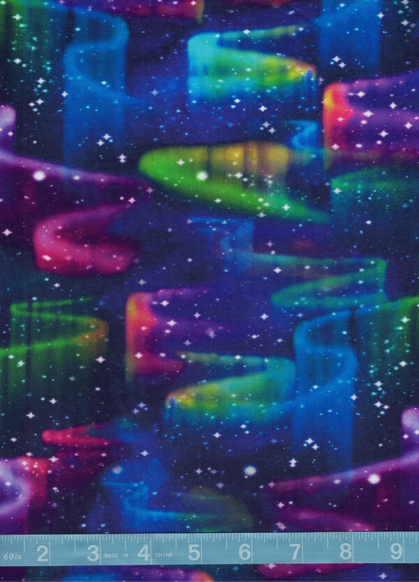 Northern Lights Stargazers Space Quilt Cotton Fabric By The Yard