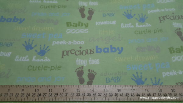 Oh Baby Words Flannel Fabric