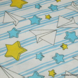 Paper Airplanes Flannel Fabric