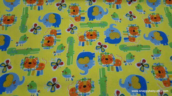 Patterned Trap Zoo Animals Flannel Fabric
