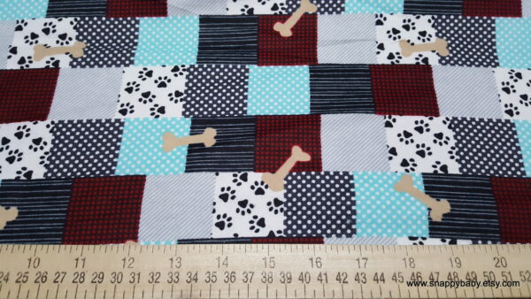 Spa Patchwork Flannel Fabric