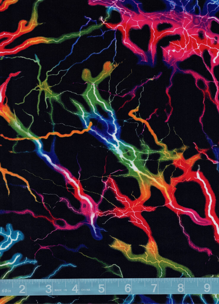 Rainbow Lightning Quilt Cotton Fabric