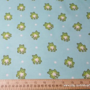 Sitting Froggie Flannel Fabric