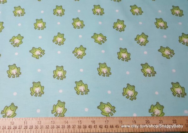 Sitting Froggie Flannel Fabric