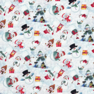 Snow Friends Christmas Quilting Cotton Fabric By The Yard