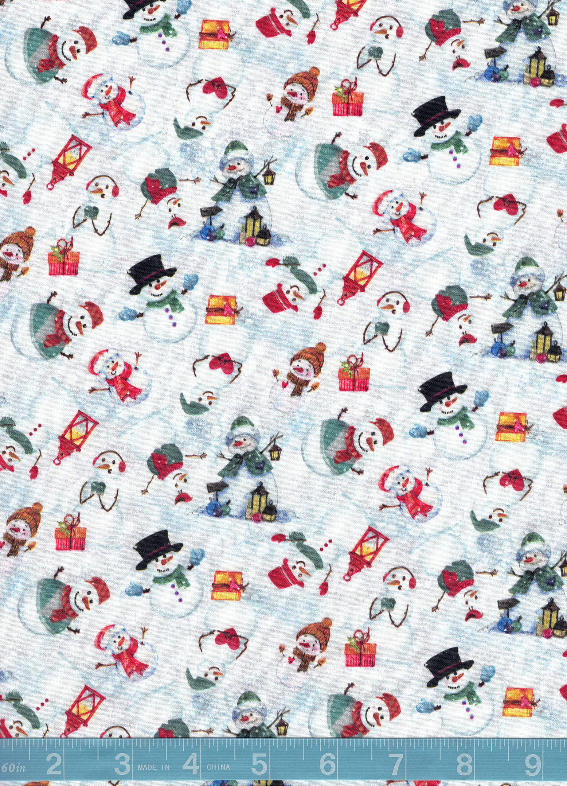 Snow Friends Christmas Snowman Quilting Cotton Fabric By The Yard - Merchlet