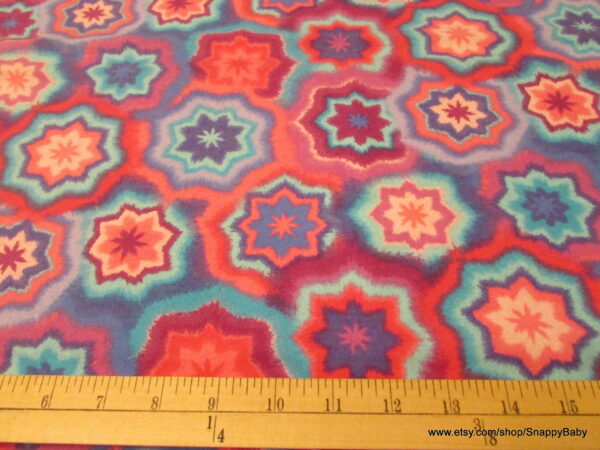 Starburst Purple Tie Dye Flannel Fabric